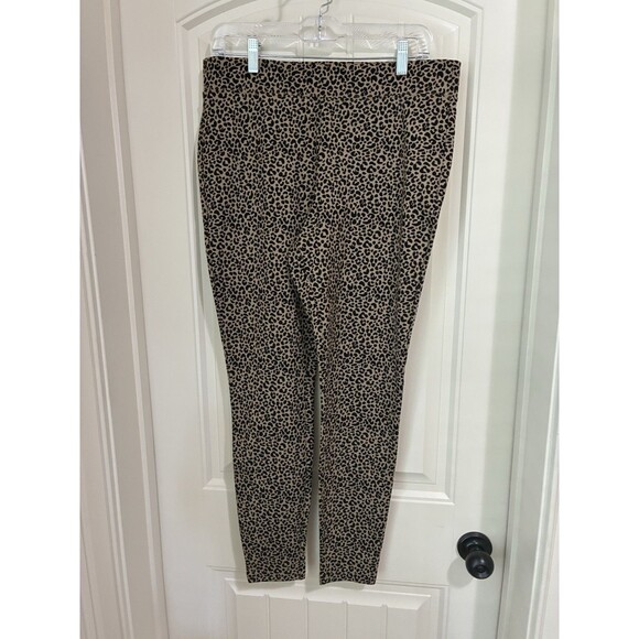 Old Navy Stevie Leopard Cheetah Animal Print Pull On Pants Womens Size Large - Picture 1 of 2